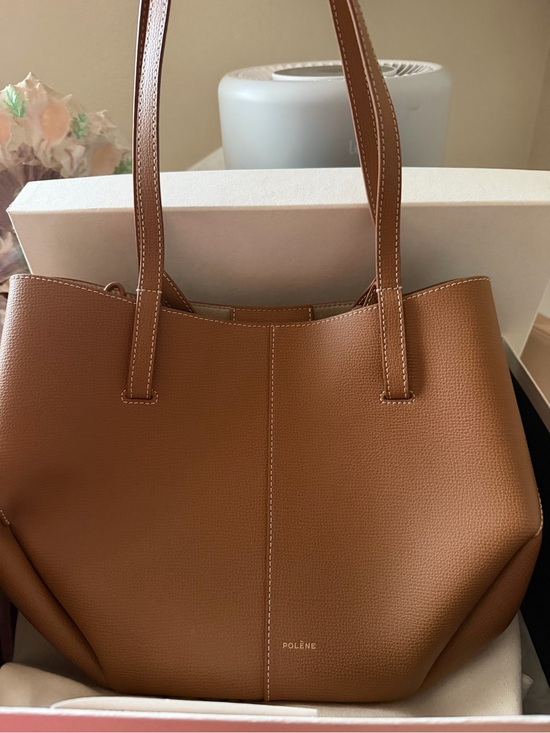 Polene Handbags - Polène Cyme Mini Textured Camel